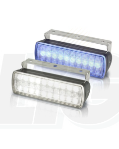 Hella 2LT980950067 Sea Hawk XL Dual Colour LED Floodlight - White/Blue - Black Housing - BULK