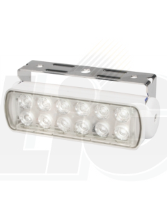 Hella 2LT980670211 Sea Hawk LED Floodlight - Bracket Mount (Spot Light, White Housing)
