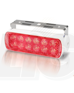 Hella 2LT980670351 Sea Hawk LED Floodlights - Bracket Mount (Red Spread Light, White Housing)