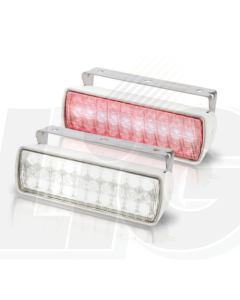Hella 2LT980950051  Sea Hawk XL Dual Colour LED Floodlight - White/Red - White Housing