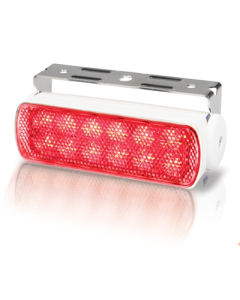 Hella 2LT980670351 Sea Hawk LED Floodlights - Bracket Mount (Red Spread Light, White Housing)