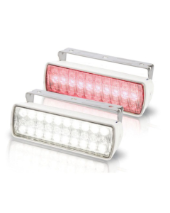 Hella 2LT980950051  Sea Hawk XL Dual Colour LED Floodlight - White/Red - White Housing